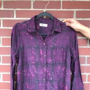 Hollister washed out flannel shirt